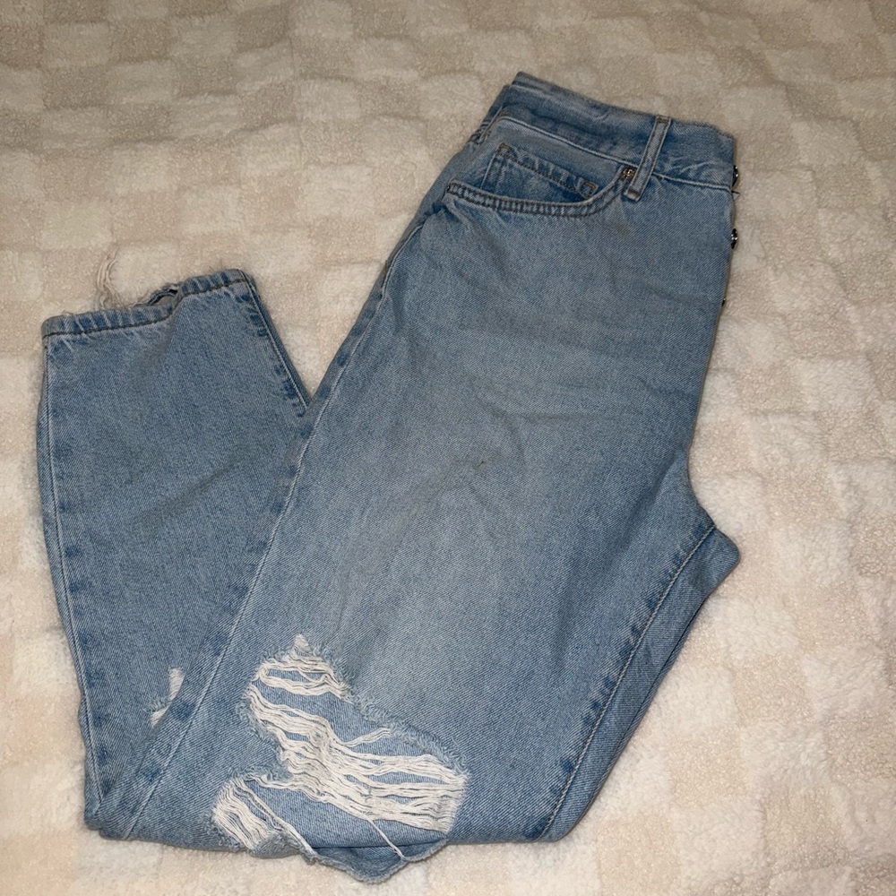 Distressed Light Wash Jeans